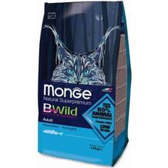 Сухой корм Monge BWild Adult Cat Low Grain Anchovies низкозерновой с анчоусами для взрослых кошек 1,5кг