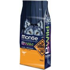 Сухой корм Monge BWild Adult Dog All Breed Ostrich с мясом страуса для взрослых собак всех пород 7,5кг