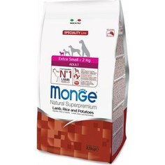 Сухой корм Monge Speciality Line Adult Dog Extra Small Lamb, Rice and Potatoes с ягненком, рисом и картофелем для собак миниатюрных пород 2,5кг