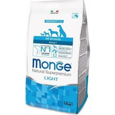 Сухой корм Monge Speciality Line Adult Dog All Breed Light Salmon низкокалорийный с лососем для взрослых собак всех пород 2,5кг