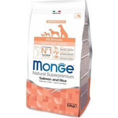 Сухой корм Monge Speciality Line Puppy and Junior All Breed Salmon and Rice с лососем и рисом для щенков всех пород 2,5кг