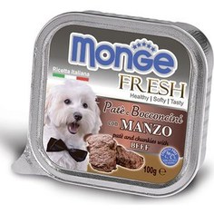 Консервы Monge Dog Fresh Pate and Chunkies with Beef паштет и кусочки с говядиной для собак 100г