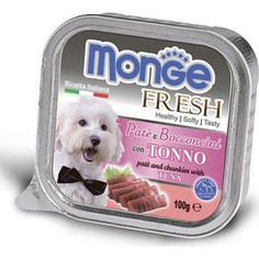 Консервы Monge Dog Fresh Pate and Chunkies with Tuna паштет и кусочки с тунцом для собак 100г