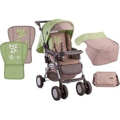 Прогулочная коляска Lorelli COMBI + накидка на ножки Зелено-бежевый / Green&Beige Zephyr 1650