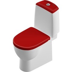 Унитаз компакт SANITA LUXE Best Color Red бело/красный с сиденьем микролифт (SL900307)