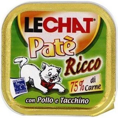 Консервы Lechat Cat Pate Chicken and Turkey с курицей и индейкой паштет для кошек 100г