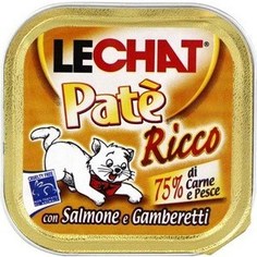 Консервы Lechat Cat Pate Salmon and Shrimp с лососем и креветками паштет для кошек 100г