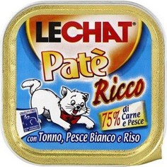 Консервы Lechat Cat Pate Tuna, Ocean Fish and Rice с тунцом, океанической рыбой и рисом паштет для кошек 100г