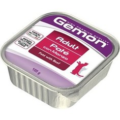 Консервы Gemon Cat Adult Pate with Beef с говядиной паштет для взрослых кошек 100г