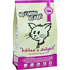 Сухой корм BARKING HEADS Kittens Delight For Kittens & Young Cats with Chicken с курицей для котят и молодых кошек 1,5кг (2449/20582)