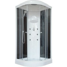 Душевая кабина Royal Bath 100х100х217 стекло черное/прозрачное (RB100HK3-BT)