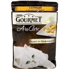 Паучи Gourmet A la Carte с курицей и пастой Perline рецепт от шеф-повара для кошек 85г (12242400)