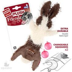 Игрушка GiGwi Plush Friendz Squeak заяц с 2-мя пищалками для собак (75353)