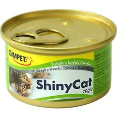 Консервы Gimborn Gimpet ShineCat тунец с травой для кошек 70г (413365)