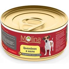 Консервы Molina Натурально мясо в желе цыпленок для собак 85г (1006)