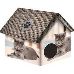 Домик PerseiLine Дизайн Британец для кошек 33*33*40 см (00036/ДМД-1)