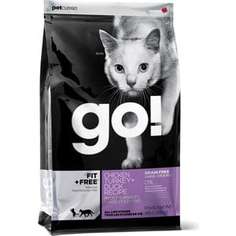Сухой корм GO! Cat FIT+FREE Grain Free Chicken, Turkey+Duck Recipe беззерновой с курицей, индейкой и уткой для котят и кошек 7,26кг (20033)