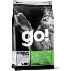 Сухой корм GO! Cat SENSITIVITY+SHINE GF Trout+Salmon Recipe с форелью и лососем для котят и кошек с чувствительным пищеварением 1,82кг (20035)