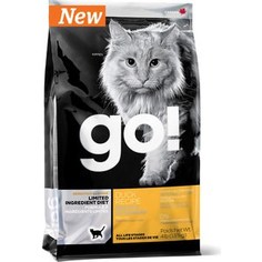 Сухой корм GO! Cat LIMITED INGREDIENT DIET Grain+Gluten Free Duck Recipe беззерновой, без глютена с уткой для кошек 1,82кг (20330)