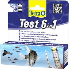 Тест Tetra TetraTest 6 в 1 GH/KH/NO2/NO3/pH/Cl полоски для пресной воды 25 шт.