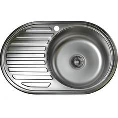 Кухонная мойка Pegas 77х50 0,6 левая, матовая (7750W L мт)