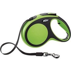 Рулетка Flexi New Comfort М лента 5м черный/зеленый для собак до 25кг