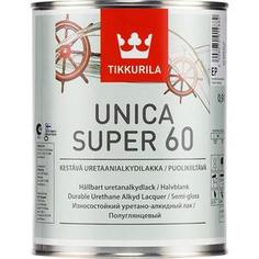 Лак для древесины TIKKURILA Unica Super 60 ( Уника Супер ) полуглянцевый база ЕР 0.9 л.