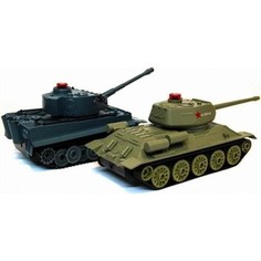 Радиоуправляемый танковый бой Huan Qi Т34 и Tiger масштаб 1:32 RTR