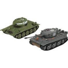 Радиоуправляемый танковый бой VSTANK Russia Т34-85 vs German Tiger I масштаб 1:72 ИК-управление