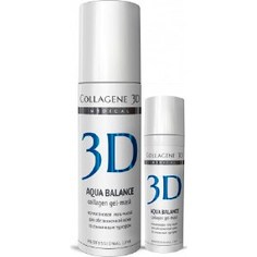 Medical Collagene 3D Гель-маска для лица AQUA BALANCE с гиалуроновой кислотой, восстановление тургора и эластичности кожи 30 мл