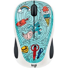 Мышь Logitech M238 Doodle Collection BAE-BEE BLUE