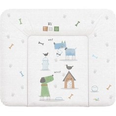 Матрац пеленальный Ceba Baby 70*85 см мягкий на комод My Dog blue green W-134-073-003 (Э0000016399)