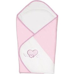Одеяло-конверт Ceba Baby Hearts white-pink вышивка W-810-055-007 (Э0000017072)