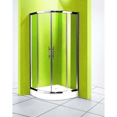Душевой уголок OliveS Granada R 80х80 профиль Silver глянцевый, стекло прозрачное 5 мм (GRANR-800-01C) Olives