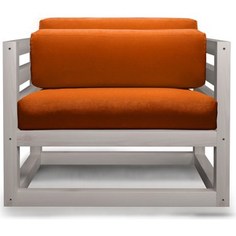 Кресло Anderson Магнус бел дуб-оранжевый вельвет.
