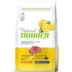 Сухой корм Trainer Natural Small & Toy Adult with Beef and Rice с говядиной и рисом для взрослых собак мелких и миниатюрных пород 2кг