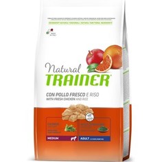 Сухой корм Trainer Natural Medium Adult with Fresh Chicken and Rice с курицей и рисом для взрослых собак средних пород 3кг