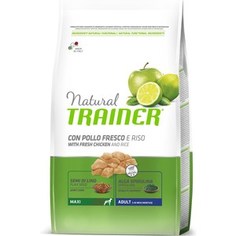 Сухой корм Trainer Natural Maxi Adult with Fresh Chicken and Rice с курицей и рисом для взрослых собак крупных пород 3кг