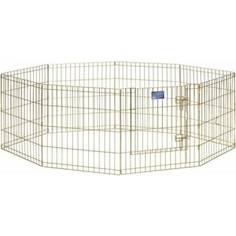 Вольер Midwest Gold Zinc 24 Exercise Pen with Door 8 панелей 61х61h см с дверью позолоченный цинк для животных