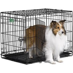 Клетка Midwest iCrate 30 Double Door Dog Crate 76x48x53h см 2 двери черная для собак