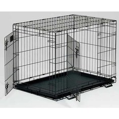 Клетка Midwest Life Stages 42 Double Door Dog Crate 107x71x79h см 2 двери черная для собак