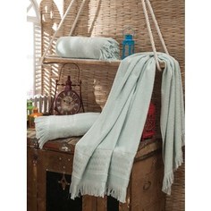 Набор из 3 полотенец Do and Co Daisy бирюзовый махра жаккард 70x140 (8582бирюзовый)