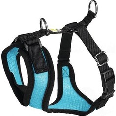 Шлейка Hunter Harness Manoa XS (35-41см) нейлон/сетчатый текстиль голубая для собак