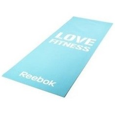 Тренировочный коврик Reebok RAMT-11024BLL (мат) для фитнеса тонкий Love (голубой)