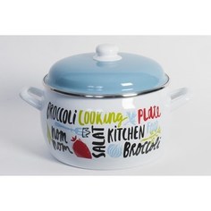 Кастрюля эмалированная 4.0 л Metrot Брокколи (180998)