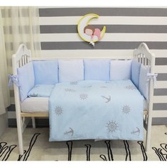 Комплект в кроватку By Twinz с бортиками-подушками 6 пр. Бриз