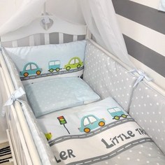 Комплект в кроватку By Twinz 6 пр. Веселые машинки Классика