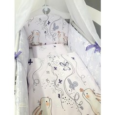 Комплект в кроватку By Twinz 6 пр. Милые зайцы Классика