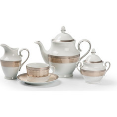 Сервиз чайный 15 предметов La Rose des Sables Tanite Victoire Platine (659512 1489)