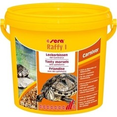 Корм SERA RAFFY I Carnivor Tasty Morsels with Gammarus for Turtles лакомые кусочки с гаммарусом для плотоядных водных черепах 3л (370г)